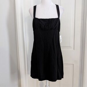 Pacsun Kendall & Kylie Babydoll Mini Dress MEDIUM Whimsigoth Empire Linen Blend